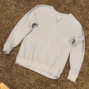 Aerie Light Blue Waffle Knit Sweater
